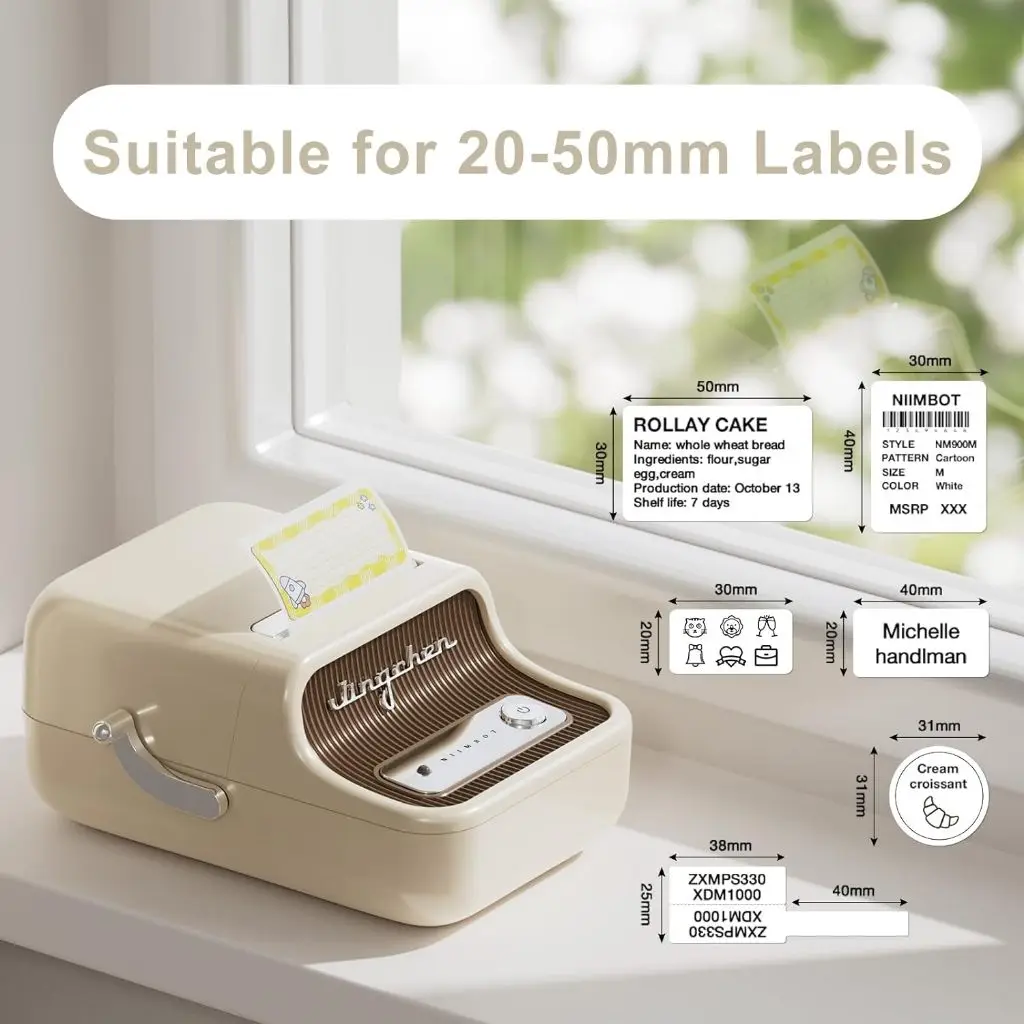NIIMBOT-impresora de etiquetas B21 B1, fabricante de etiquetas, negro, rojo, verde, 20-50Mm de ancho para alimentos, supermercado, joyería de