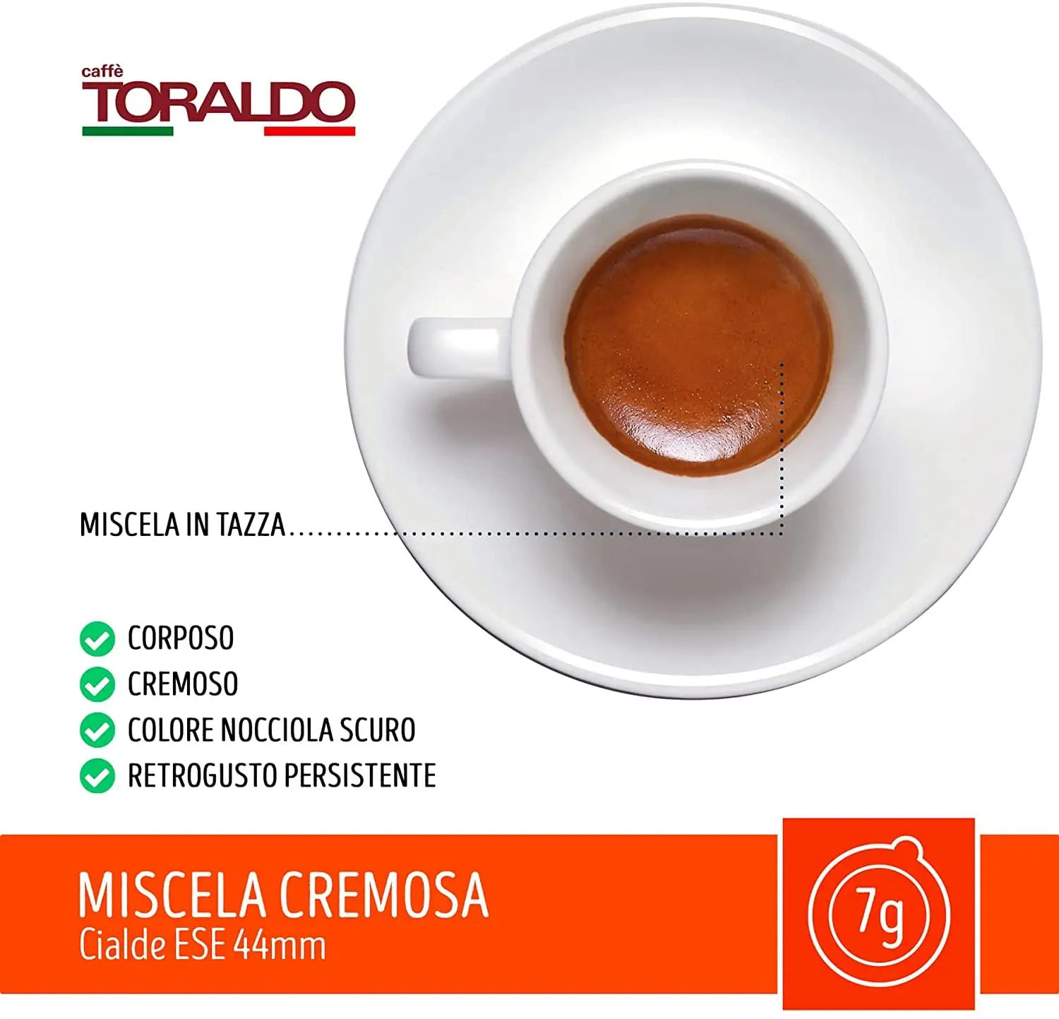 قهوة تورالدو 300 CIALDE ESE 44 مزيج كريموسا اكسبريسو نابوليتانو