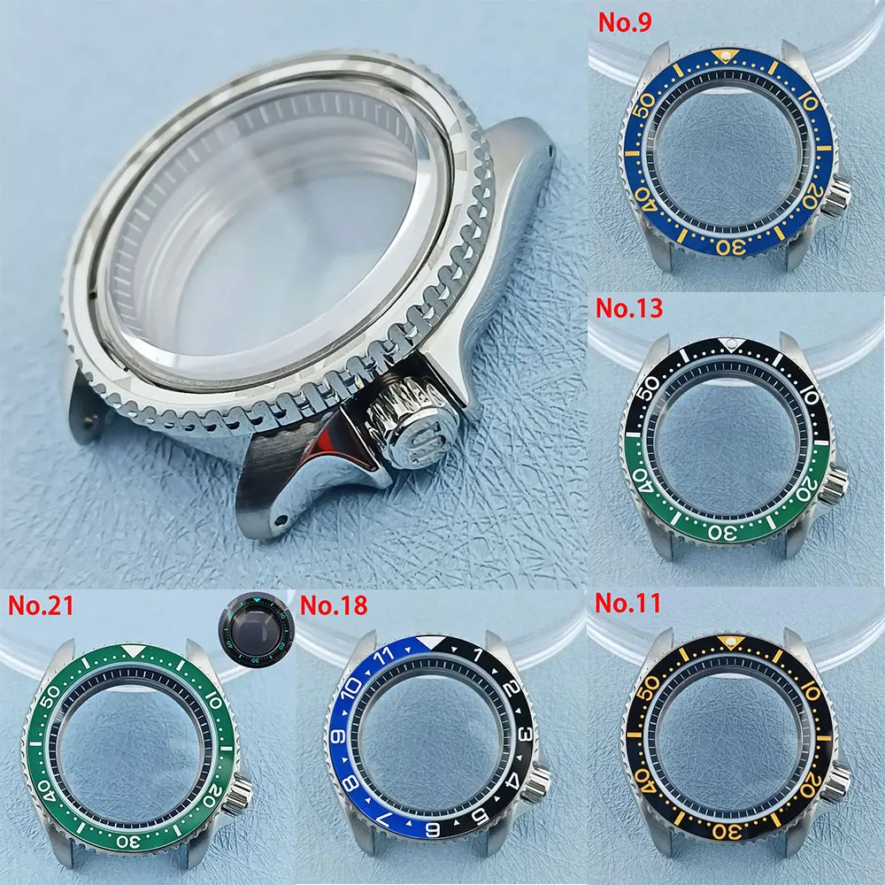 

41mm SKX SKX007 watch case fits NH36 NH35 movement, 316L stainless steel, flat sapphire glass, 120 clicks, 007