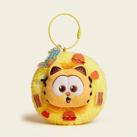 Kawaii Garfield juguete de peluche colgante llavero de coche lindo gato regordete naranja bolsa de auriculares esponjosa Odie dibujos animados Anime monedero regalos