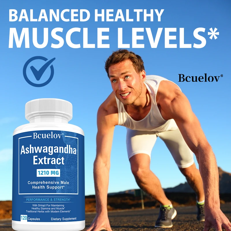 Ashwagandha Root Capsules, Support Stress Relief, Positive Mood, Deep Sleep, Daily Energy & Cognitive Wellness, Antioxidant