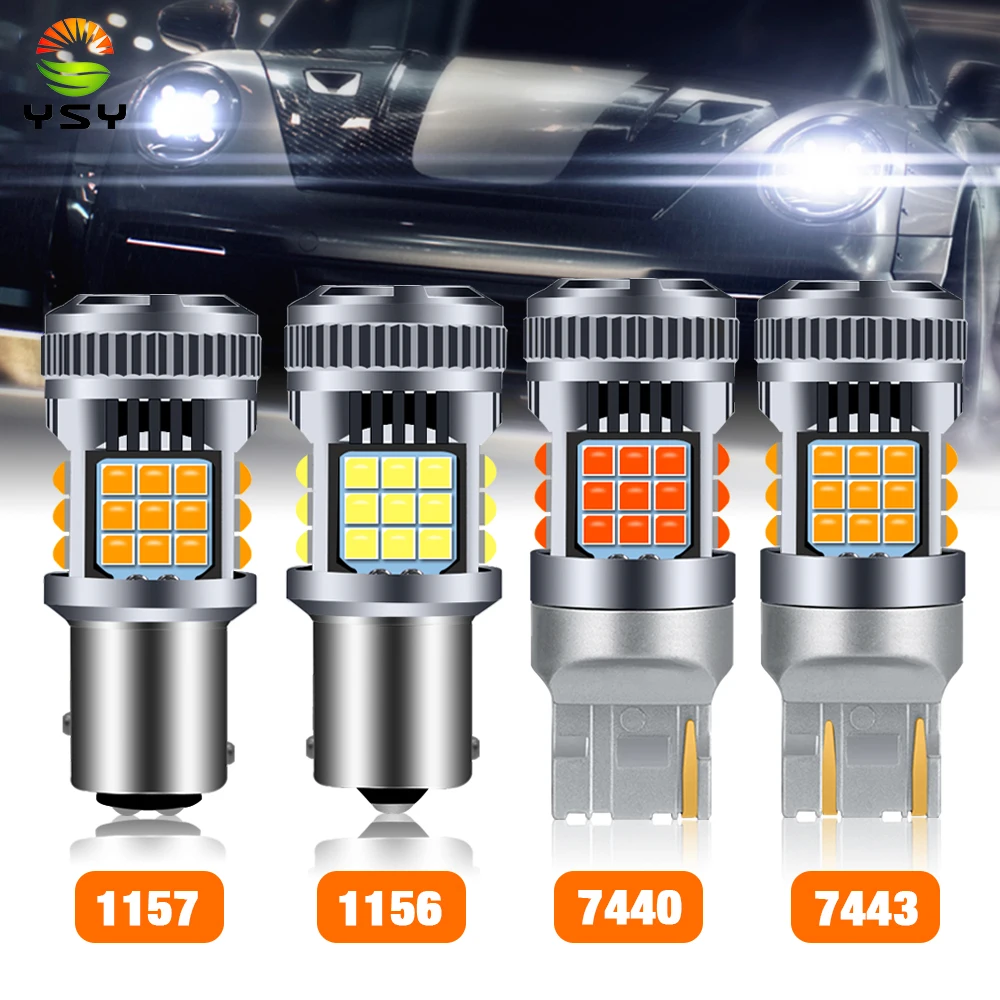 

2Pcs BA15S BAU15S T20 1156 7440 LED Car Auto Bulbs With FAN 36SMD 3030 Turn Signal Lights Brake Reverse Canbus No Error Lamp (A)