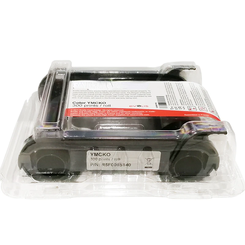 

Original Evolis R5F008S140 YMCKO Colour Ribbon 300 Prints For Evolis Zenius Primacy id card printers