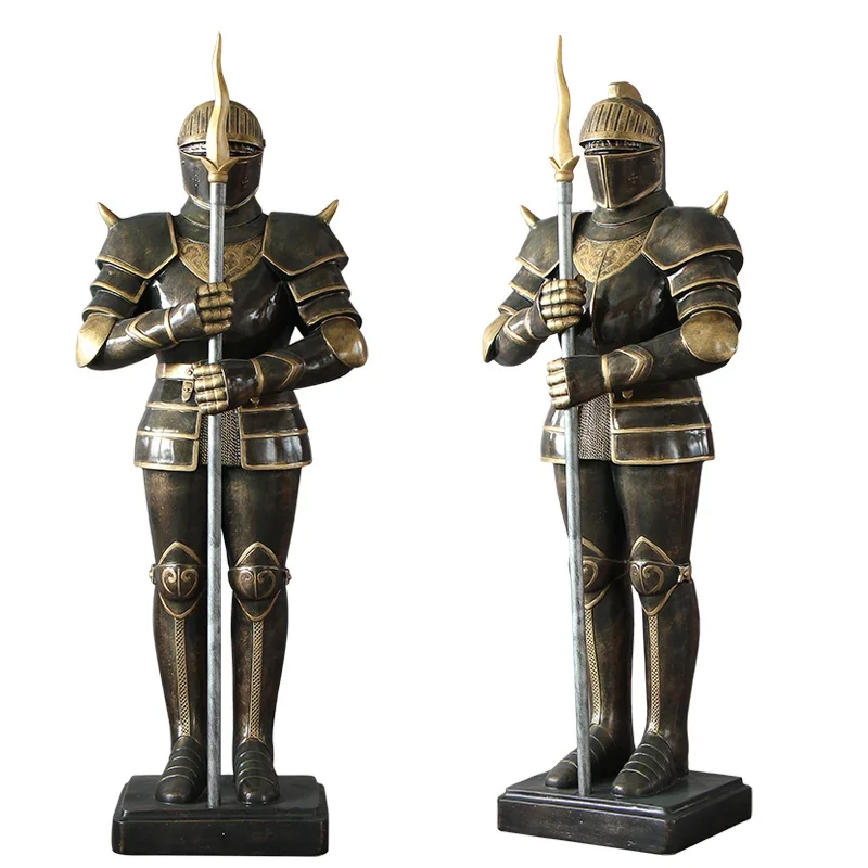 Armor Samurai Ornament Lighting Sculpture Bar Clubhouse Restaurant Shop Lucky Welcome Character Statue