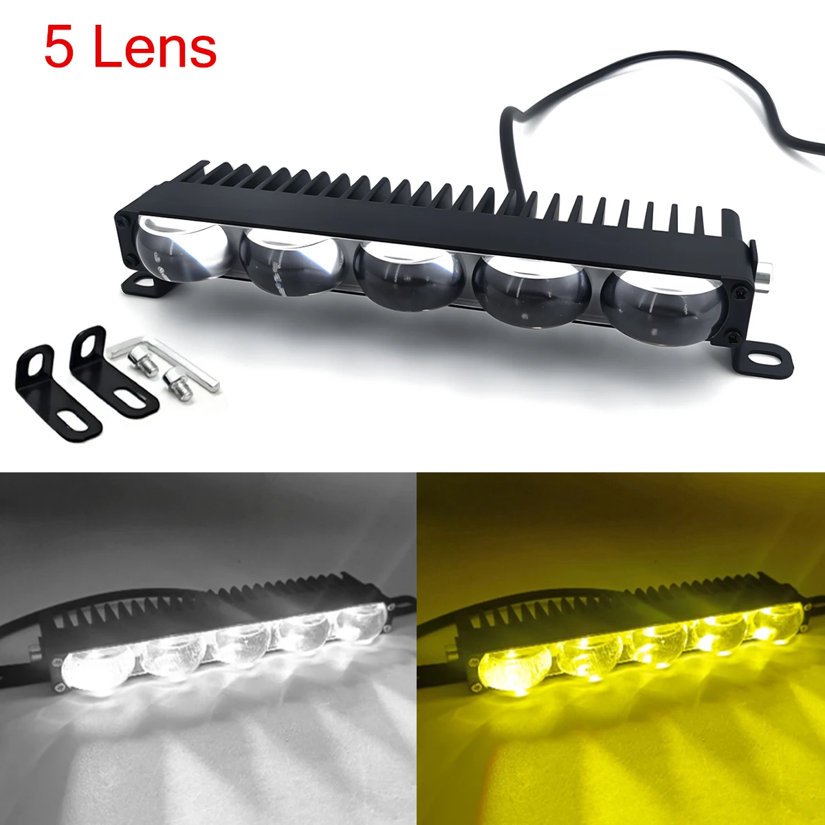 LED العلوي الوفير العارض عدسة مصابيح الضباب ضوء العمل سيارة شواء ضوء القيادة الصغيرة ضوء أضواء مساعدة لسيارة دراجة نارية #3