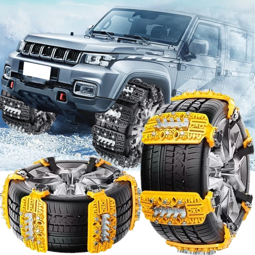 

6PCS Thicken Anti-Skid Snow Car Chain Tire Snow Chains Universal Motorcycle Car Truck Suv Tyre Chains Auto Parts