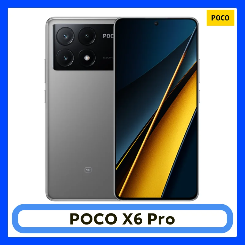 Global Version POCO X6 Pro MediaTek Dimensity 8300-Ultra CrystalRes 120Hz FIow AMOLED Display 64MP Triple Camera OIS 67W 5000mAh