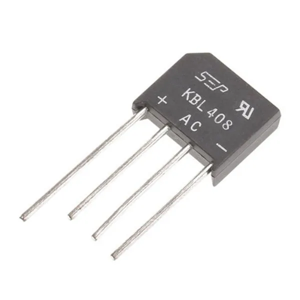 

10 шт. мостовые выпрямители Kbl408, черный, 800 В, 4а, диодный выпрямительный блок, сильноточный мостовой выпрямитель для электроники Kbl406
