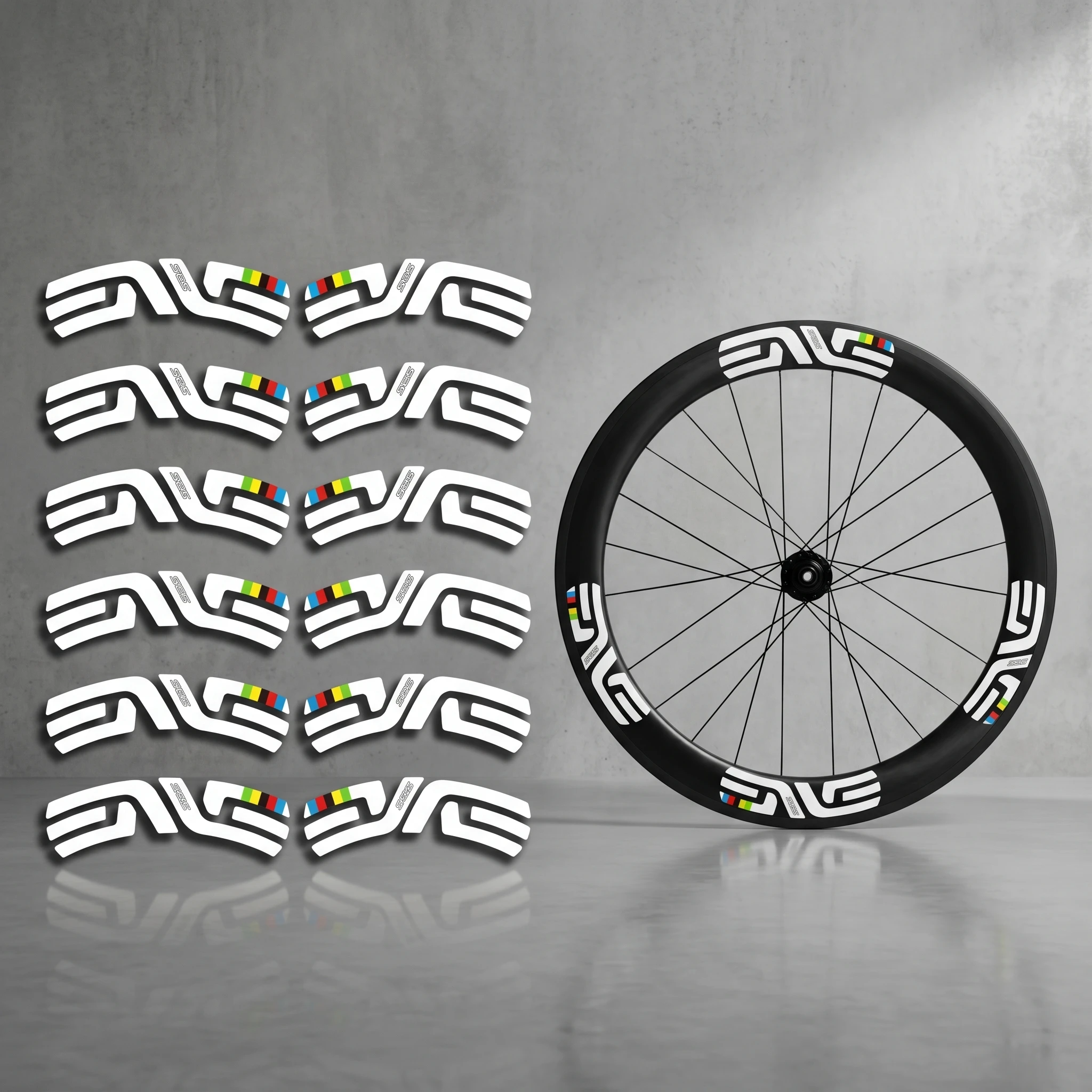 Adesivos Refletivos para Roda de Bicicleta ENVE SES 12PCS Cor Branca Decoração