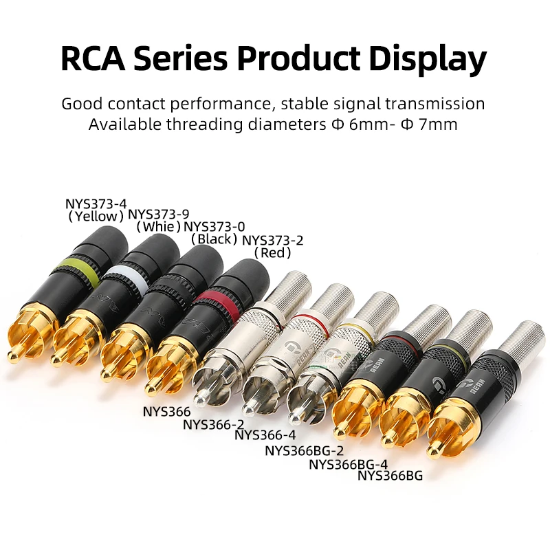 NEUTRIK\'s REAN Phono RCA Cable Connector Pozłacane audio-wideo Weld Plug Connector DVD Cinema HIFI Record Player Gniazdo głośnikowe