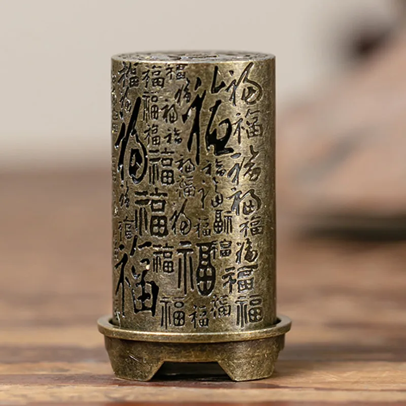 Square Vertical Incense Burner, Small Xiangyun Alloy Incense Holder, Indoor Aromatherapy, Home Ornament, Chinese Plum Burners