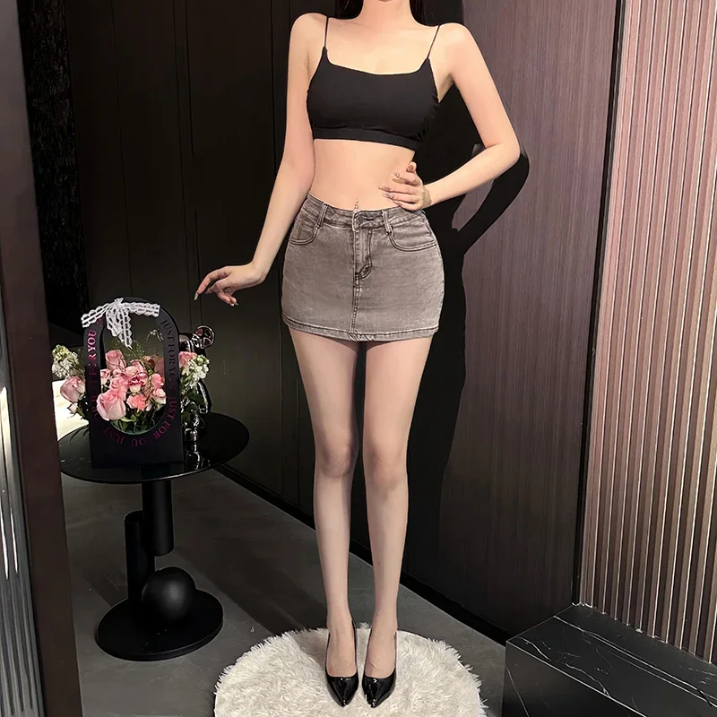 Outdoor Sex Shorts for Women Summer Outdoor Open Crotch Jeans Sexy Shorts Skirt Pants Convenient for Dating - view 2