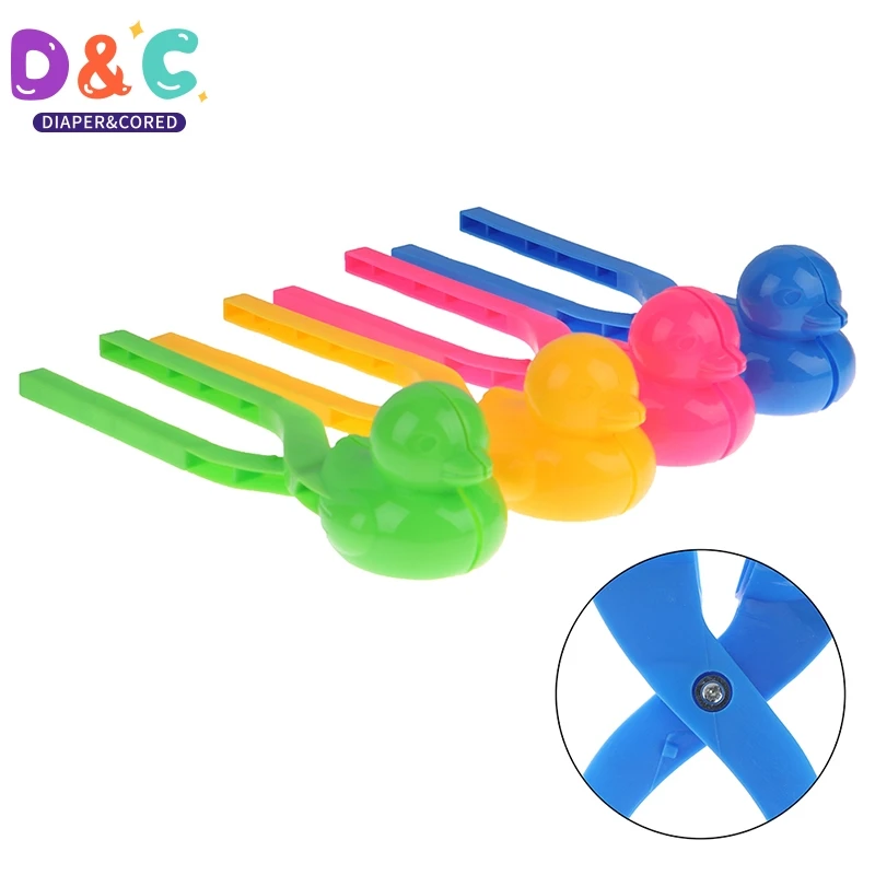 

1Pcs Duck Shaped Snowball Maker Clip Children Outdoor Plastic Winter Snow Sand Making Mould Tool for Kids Fight Fun Sports Toys