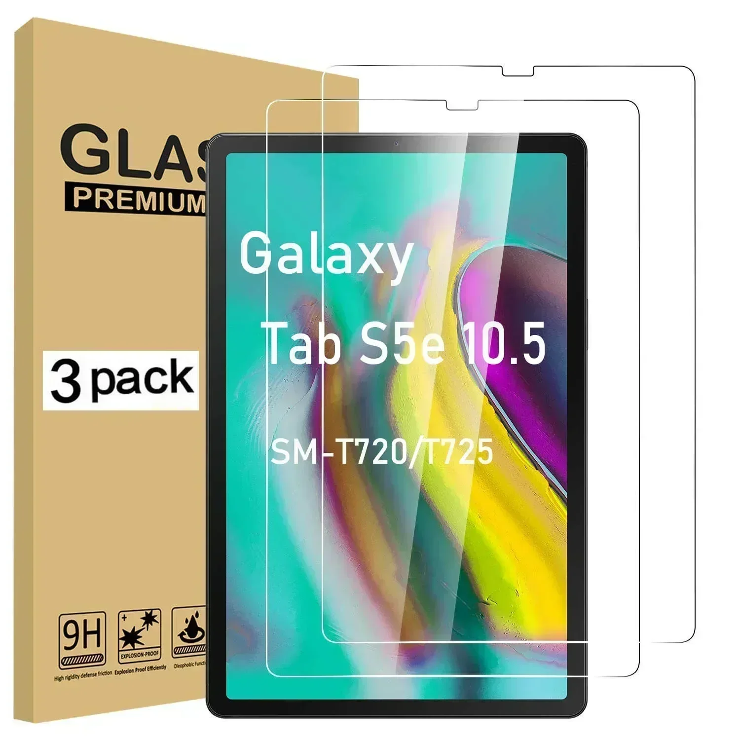 (3 pacotes) vidro temperado para samsung galaxy tab s5e 10.5 2019 SM-T720 SM-T725 t720 t725 filme protetor de tela tablet