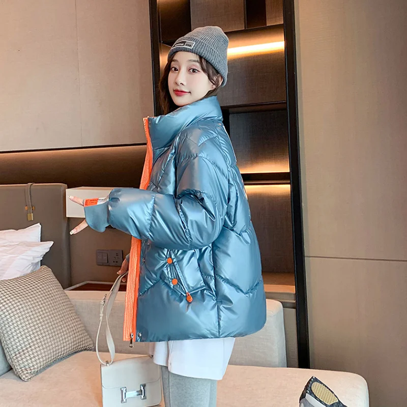 Thickened Cotton-Padded Jacket for Women, Warm Parker Coat, Female Outwear, Wash-Free, Short Down Overcoat, New, Fall, Winter