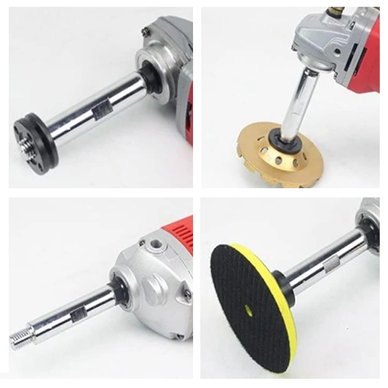 1/3Pcs 75/100/140mm Angle Grinder Extension Rod M14 Thread Adapter Rod Polishing Pad Grinding Connection Bar Power Tool Parts