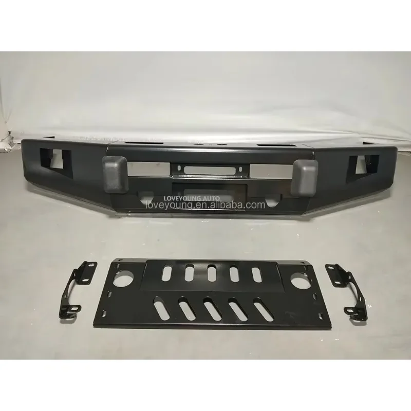 

Steel Material front bumper rear towing hitch bumper come with lights steel landcruiser Bull Bar off road for LC 76/78/79