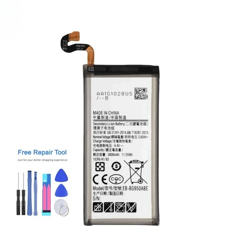 NEW Replacement Internal Battery For Samsung Galaxy S8 Model: EB-BG950ABE +Tools