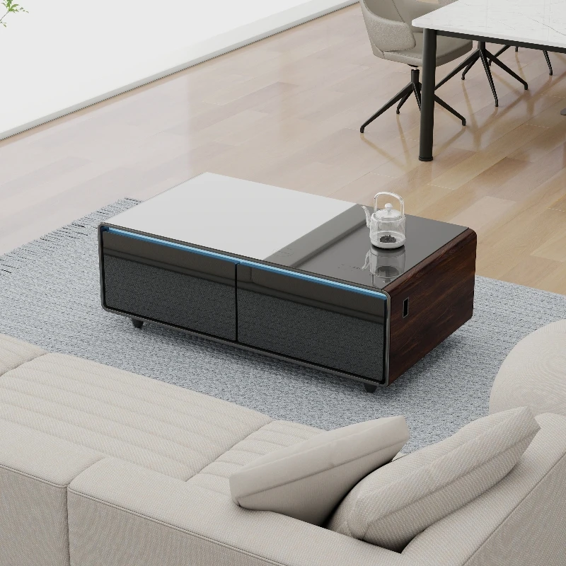 

2025 New Home Living Room Furniture with Wireless Charging Fridge Table Smart Coffee Table