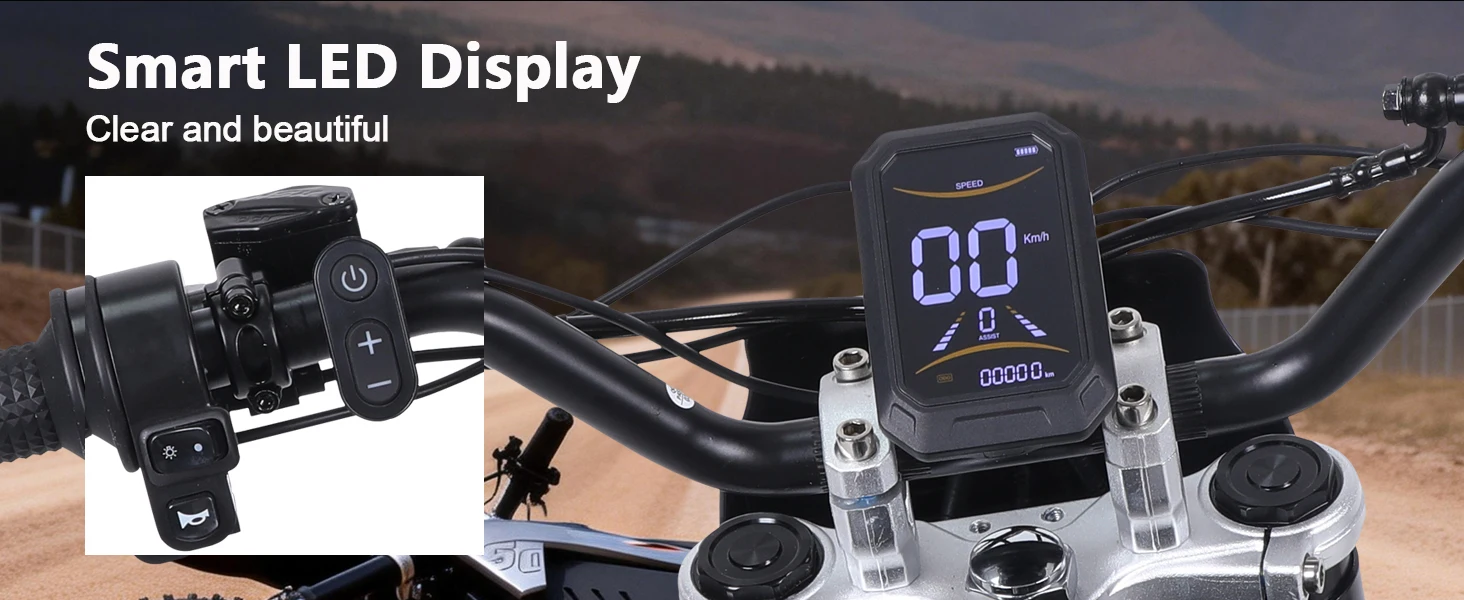 Neues Y88 E-Bike mit 3000W starkem Motor, 48V30AH Lithium-Batterie, 34MPH, 14-12 Zoll Offroad-Reifen, Elektro-Mountainbike für Erwachsene. – Detail 9