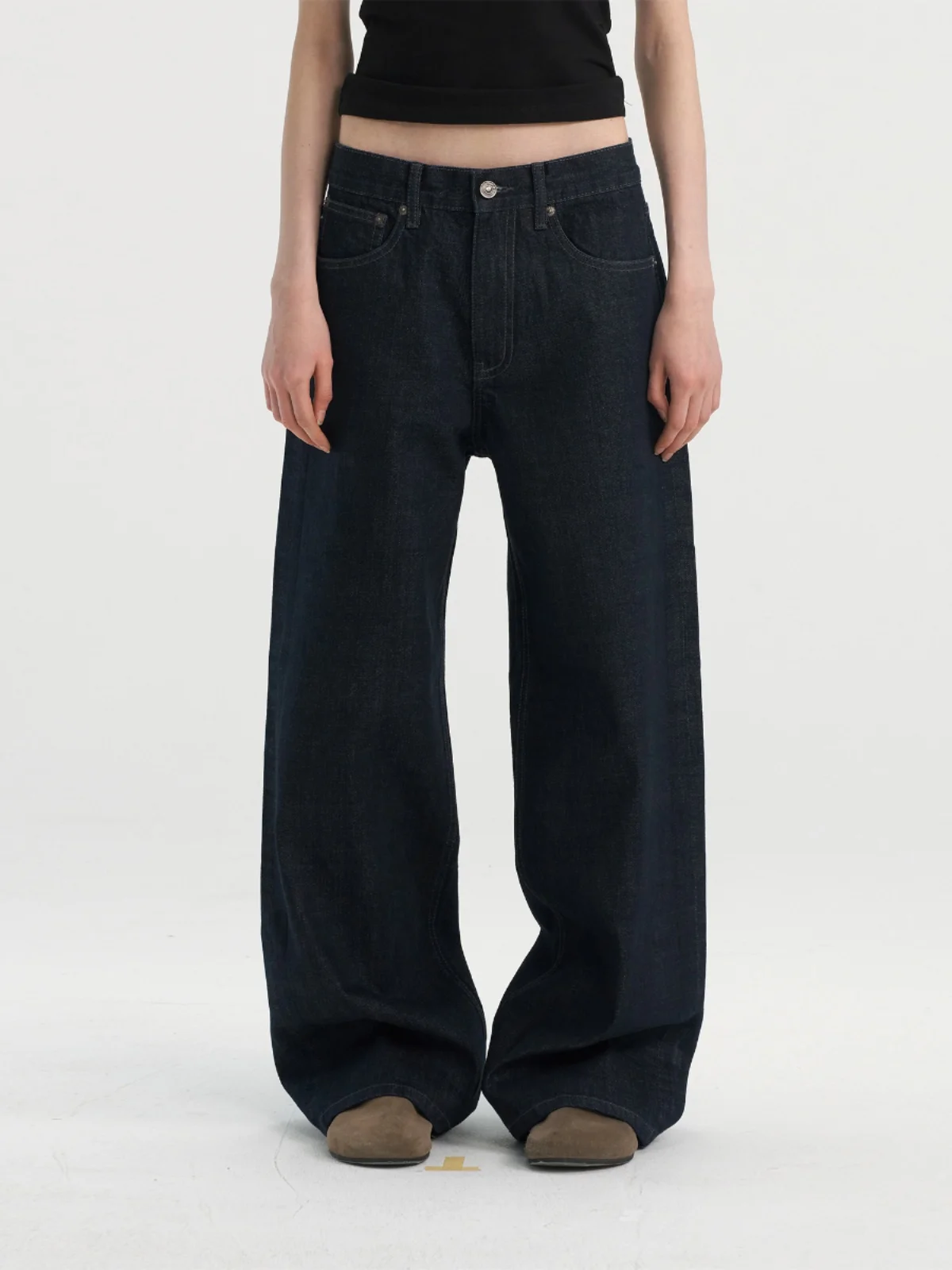 

Jinniz, свободные оригинальные джинсы с высокой талией, женские осенние удобные широкие брюки, винтажные брюки с вышивкой в виде сердца любви