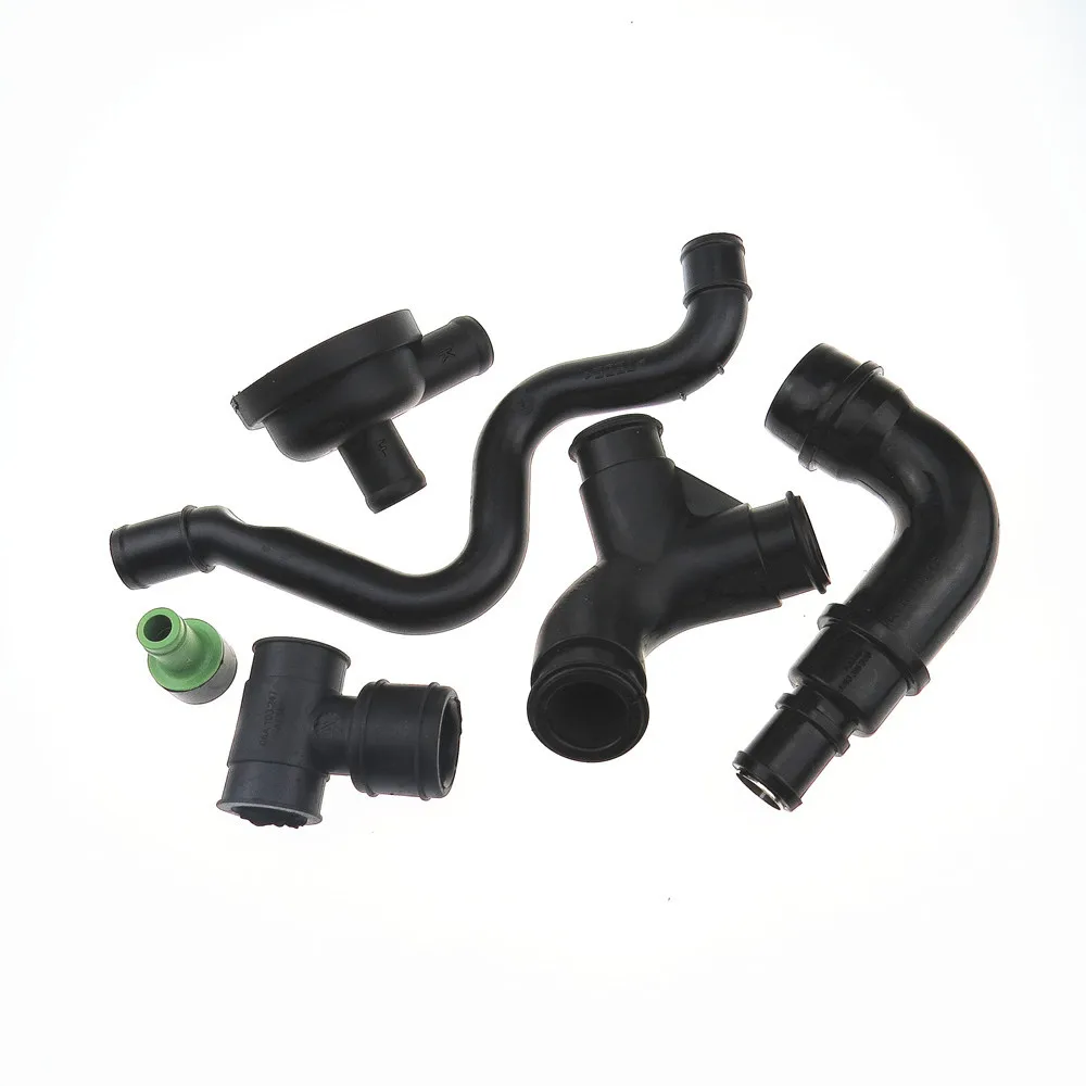 6 sztuk odpowietrznik skrzyni korbowej rura wąż zestaw zaworu dla Audi A3 A4 A6 TT VW Bora Beetle Passat Seat Ibiza Exeo Ooctavia 1.8T 058103247