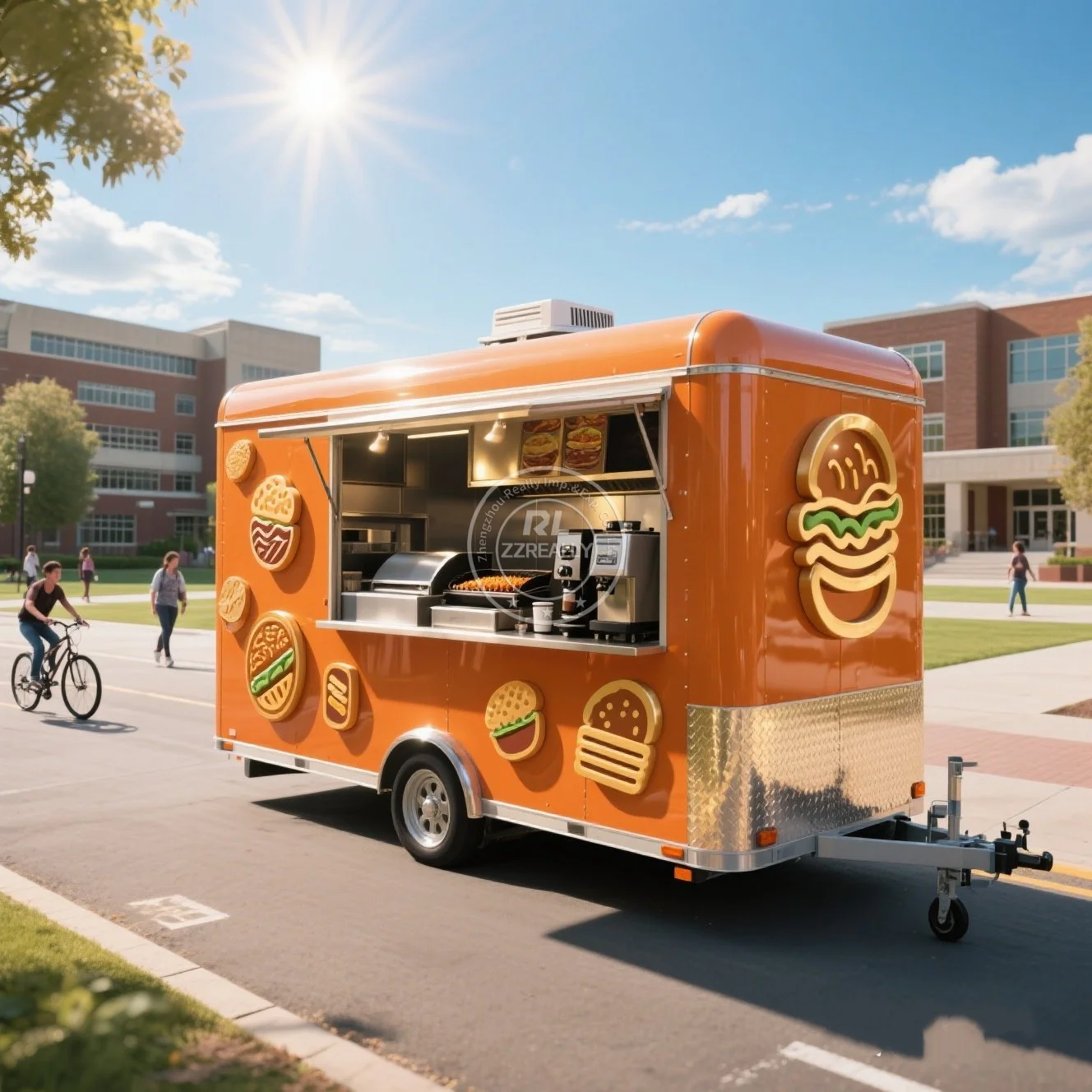 

2025 Mobile Food Truck Breakfast Food Truck with Fryer and Full Kitchen Purchase Street Food Truck Trailer American Standard