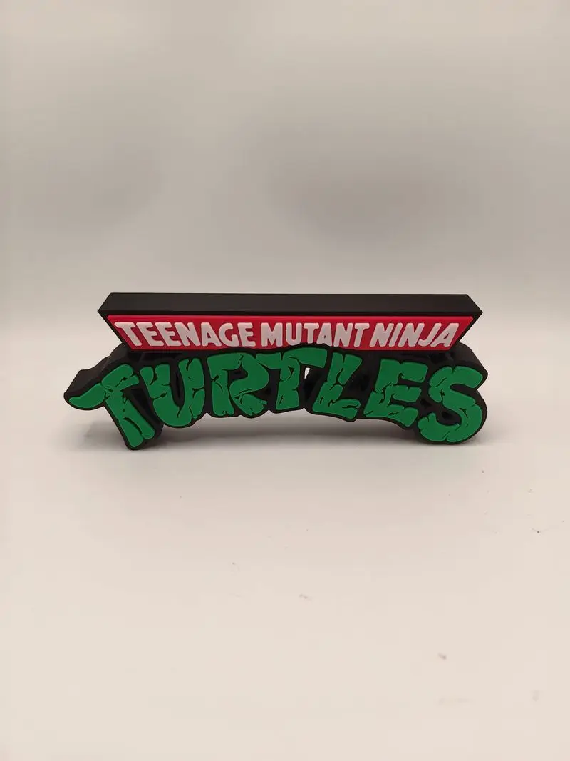 Ninja Turtle Logo Three Dimensional Font Standing Sign Three Dimensional Signboard Handheld Decoration Model Toys