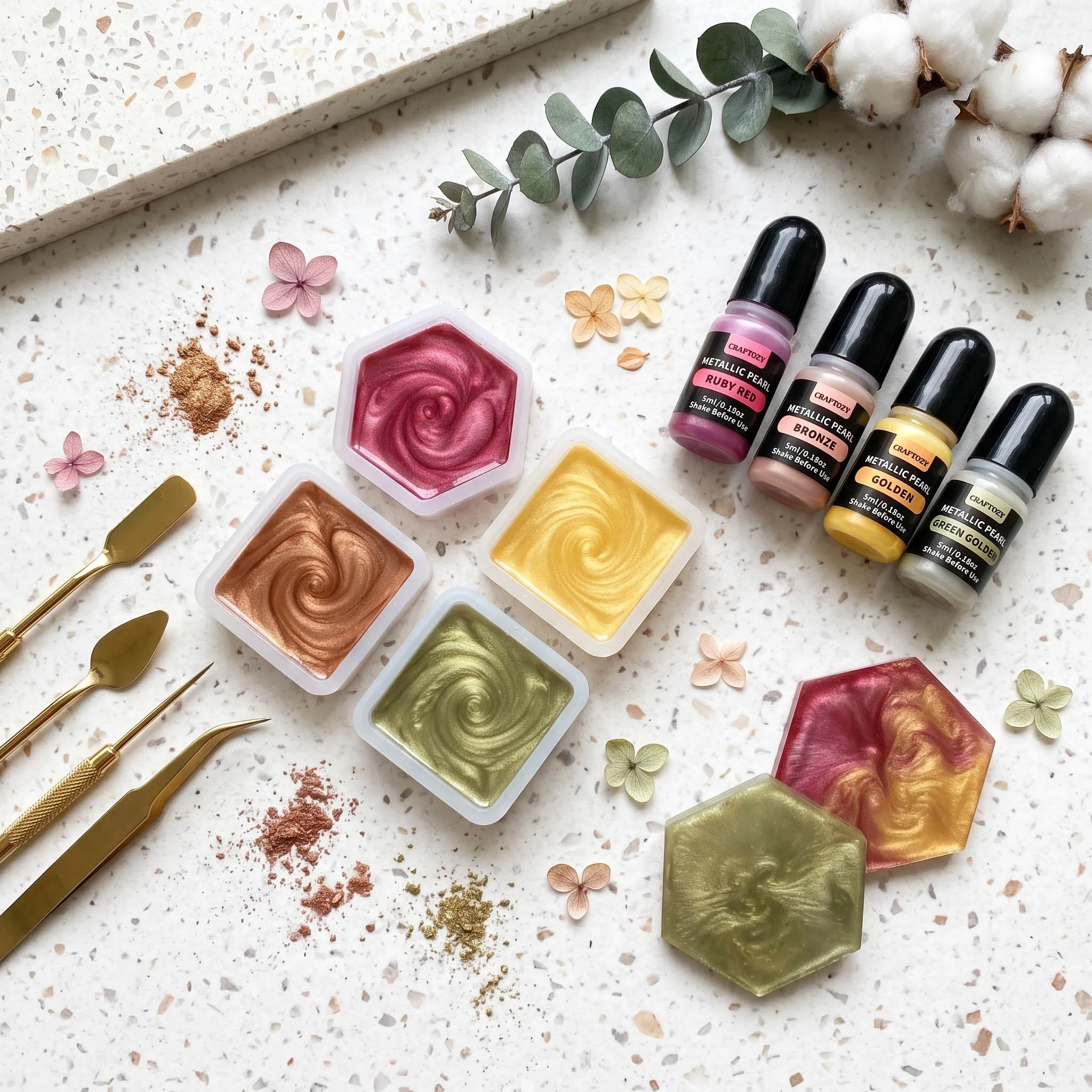5ml metal alcohol ink set, 12 - đánh giá và giá Resin Art Alcohol Ink