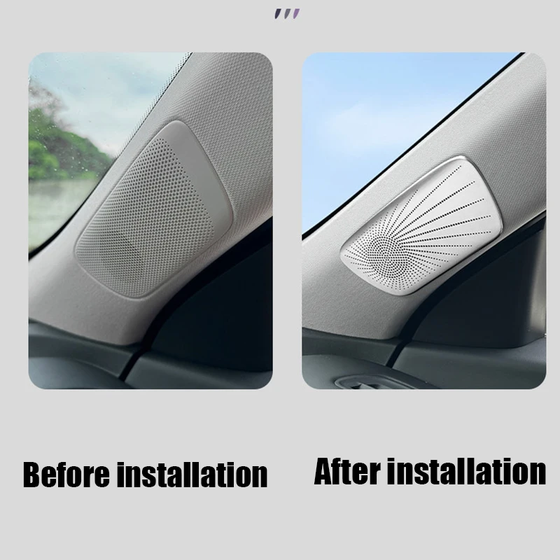 For Buick Electra E7 2026 A-pillar audio horn cover made of stainless steel material for interior modification