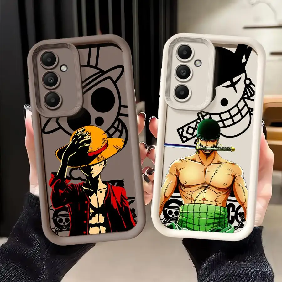 Case for Samsung Galaxy A57 A36 A56 A22 A73 A55 A54 A32 A24 A25 A26 A21s A35 A52 Phone Cover One Pieces Luffys Zoro Logo