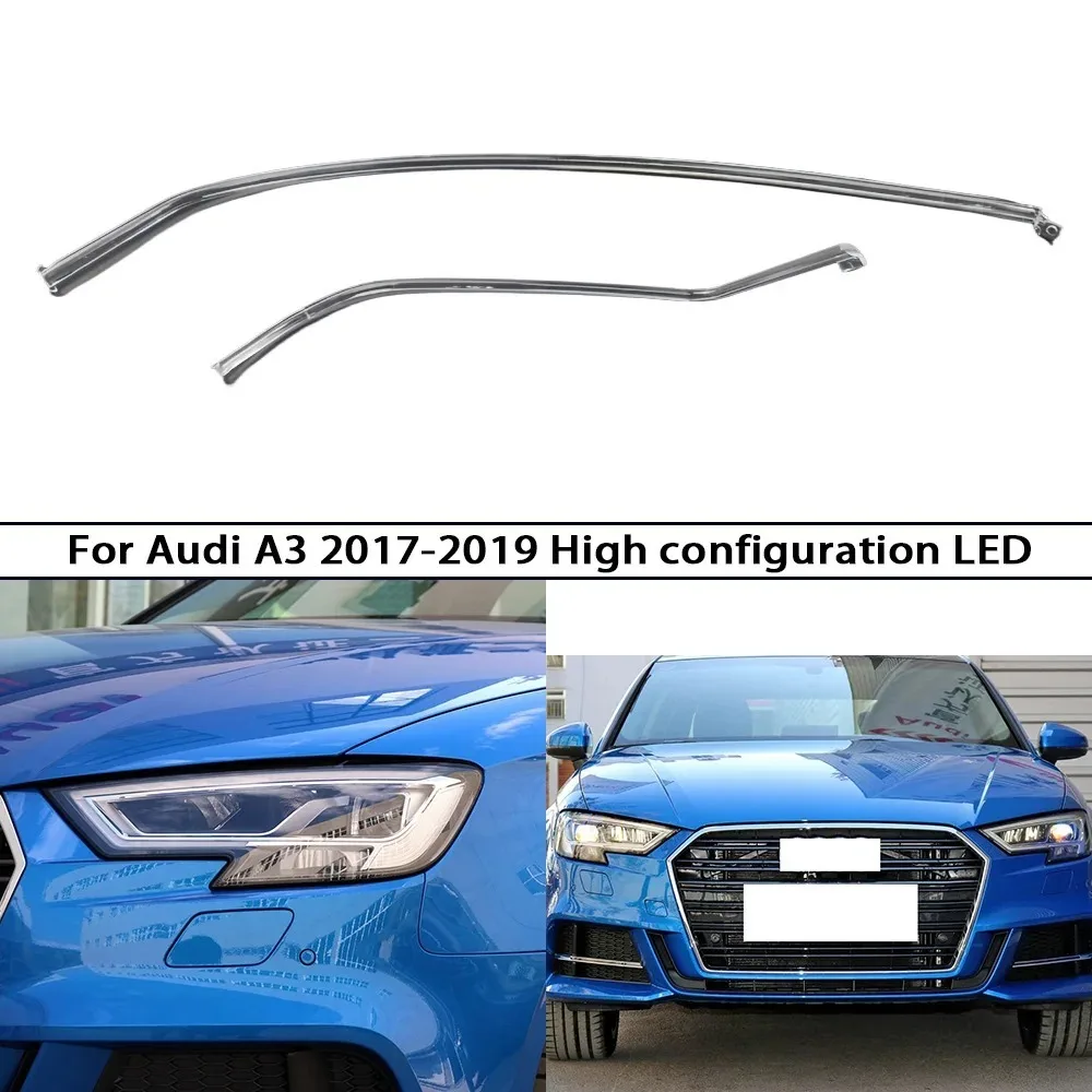 

NEW For Audi A3 2017-2019 High configuration LED DRL Daytime Running Light Guide Plate Replacement Headlight Angel Eyes Tube