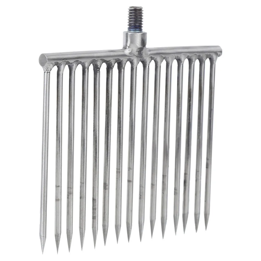 دائم الفولاذ المقاوم للصدأ الصيد الحربة 15 الشق مع واجهة 8 مللي متر الصيد الرمح الفضة الصيد أزعج الصيد معالجة #4