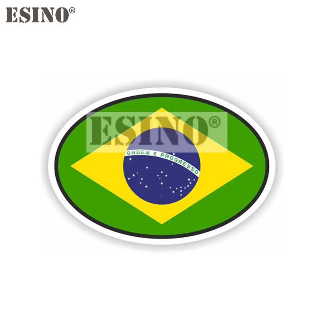 Creative Brazil Ordem E Progressa Cartoon PVC  Waterproof Car Body Sticker Pattern Vinyl