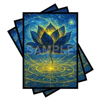 Fundas para Cartas MTG, 100 Unidades, Acabado Mate, Antideslizantes y Fáciles de Mezclar, 2.6 x 3.6 Pulgadas, Aptas para TCG, OCG, CCG, DTCG, PTCG (Loto Negro)