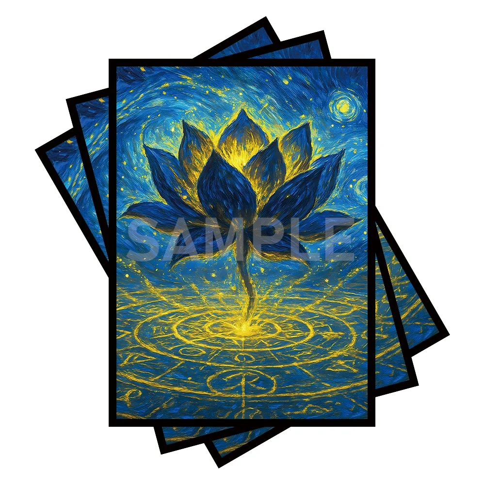 MTG Card Sleeves 100 PCS Matte Back Anti-Slip & Easy Shuffling 2.6 x 3.6 in Applicable to TCG OCG CCG DTCG PTCG (Black Lotus)