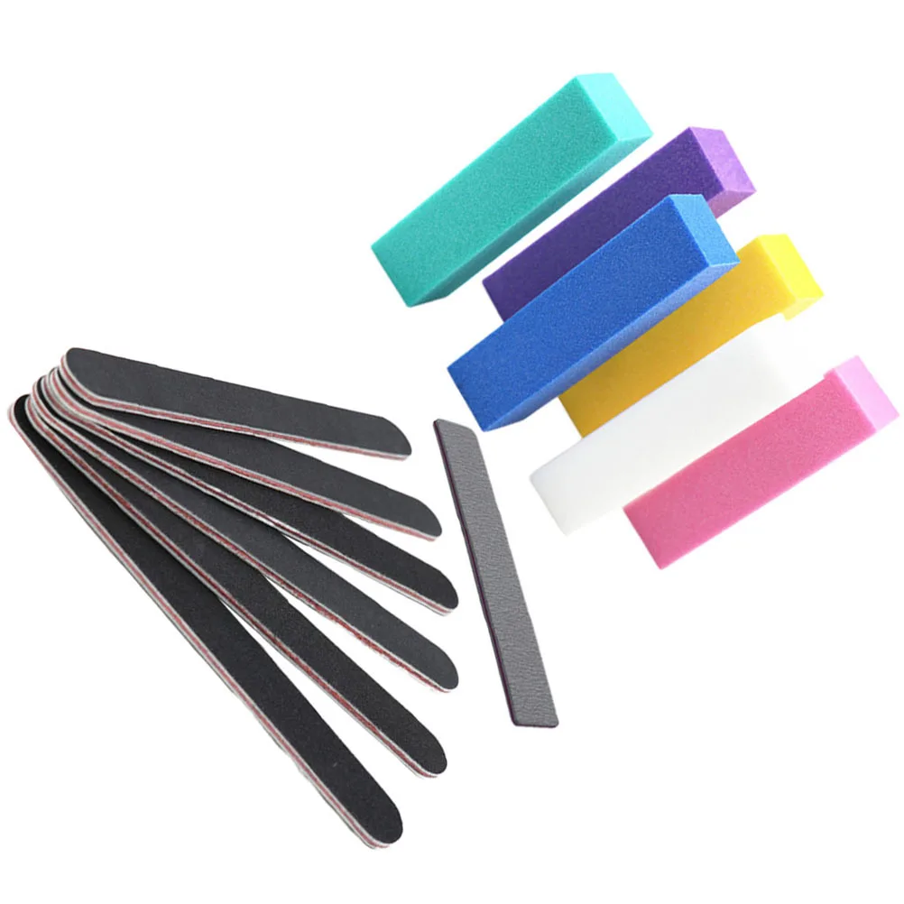 13pcs Nail Art Tool Kit Manicure Schuurblokken Bestanden Polijstmachine Buffers Voor Natuurlijke Kunstnagels Duurzaam Emery Board Strip