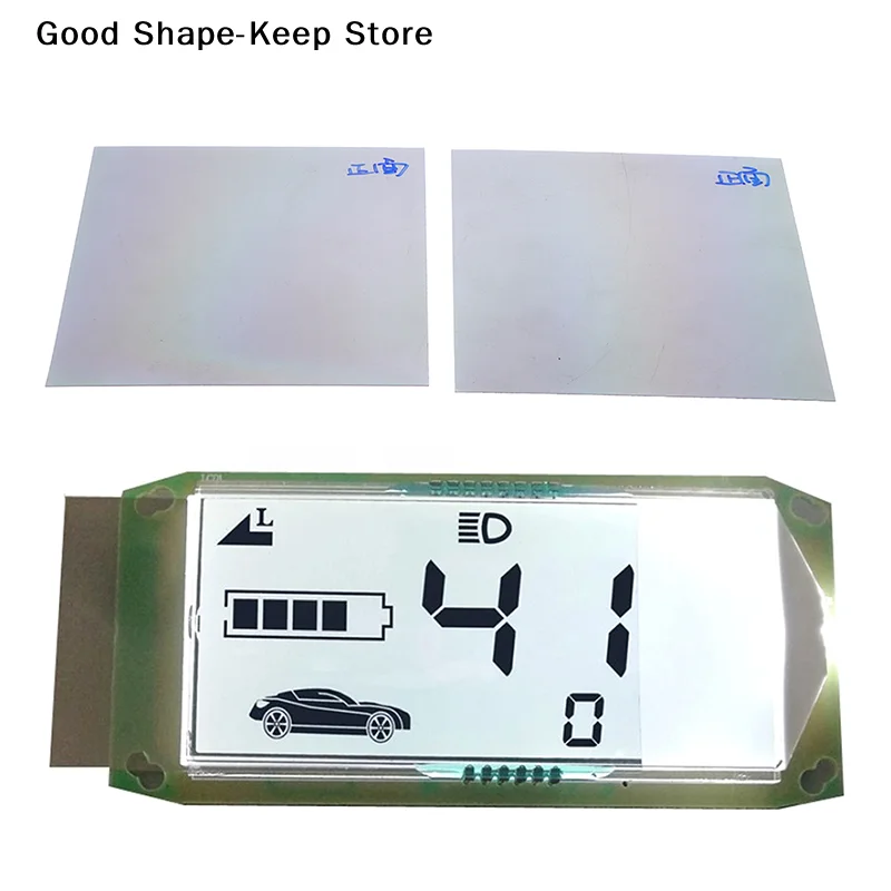 daily2Pcs 9*9CM Universal LCD Electric Vehicle Polarized Film Image Display Screen Large Cell Phone Watch Battery Car