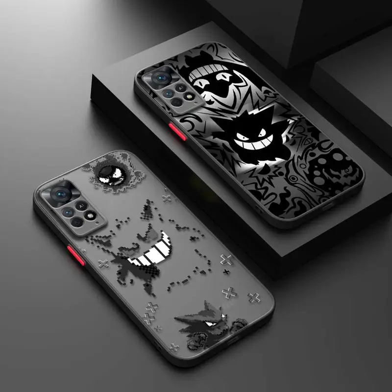 Matte Phone Case for Xiaomi Redmi Note 11 12 10 9S Pro 10C 12C 9A 9C Funda Gengar Demon Anime Japan