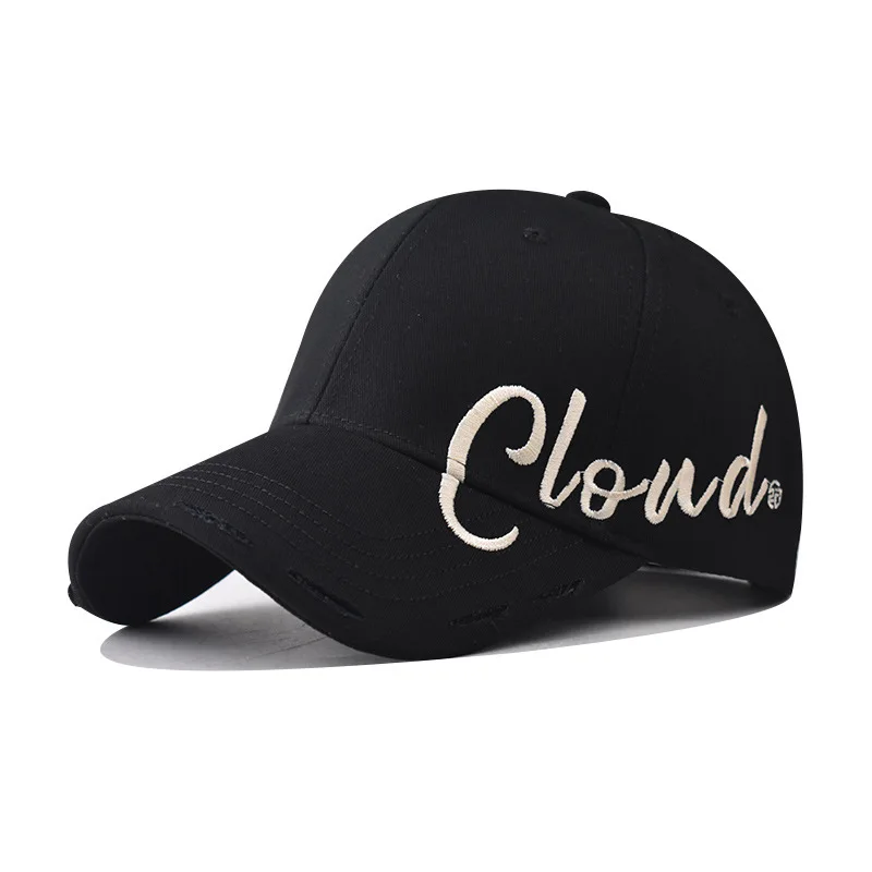 

New Cotton Large Head Circumference D Cloud Embroidery Baseball Cap With Hatrdened Oxford Lining Non Deforming Hatt