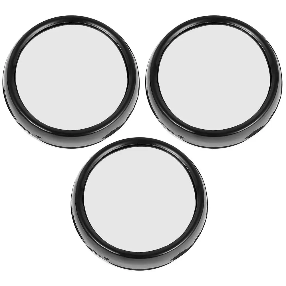 3 個バックミラー拡大鏡ブラックオフィスデスクコンピュータモニターキュービクルアクセサリークリップオン簡単インストール高グレードアクリル