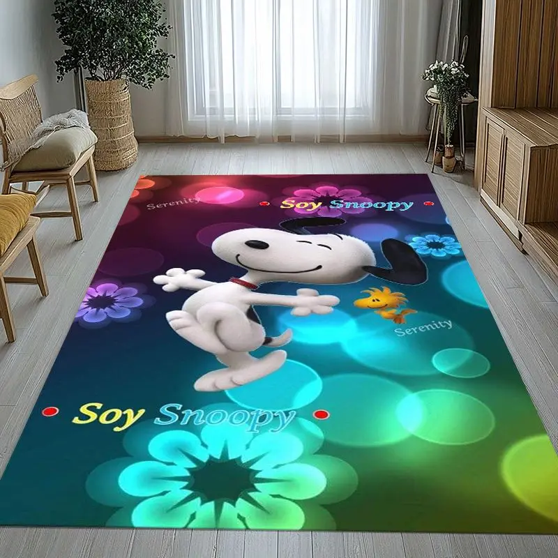 Kawaii S-Snoopys Dog Cartoon Soft Non-Slip Large Area Rug for Living Room,Bedroom Playroom Carpet Mat for Sofa,Home Decor Gift