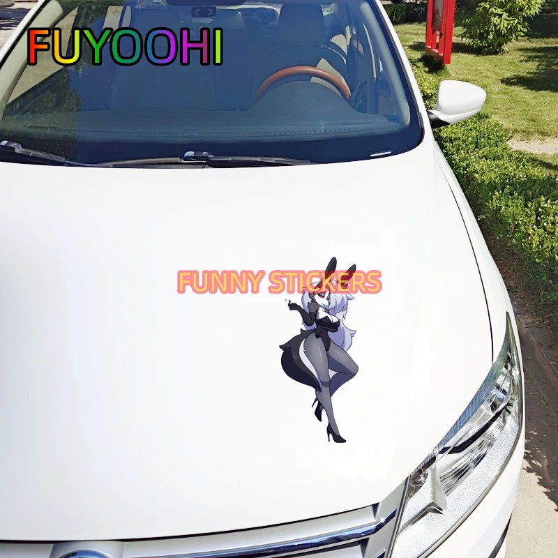 FUYOOHI Helluva Loona Sexy Furry Bunny Girl Sticker Bedroom Car Sticker Decoration Waterproof Living Room Office Decals