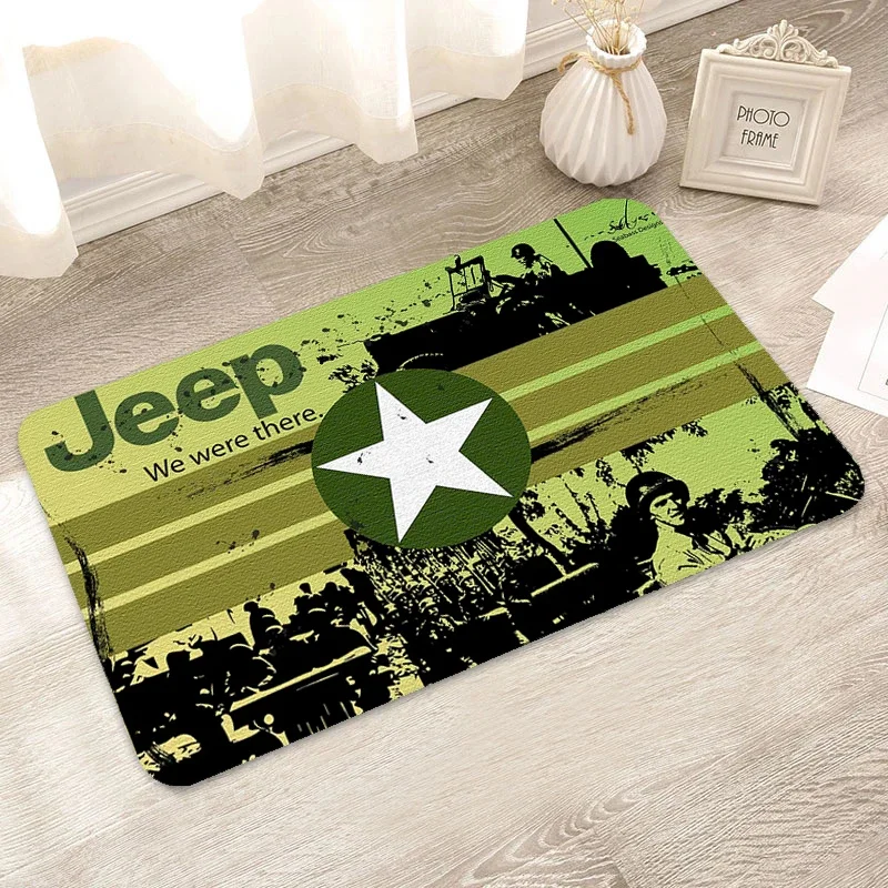 Jeep Entrance Door Mats Washable Non-slip Kitchen Rug Carpet Living Room Mat Balcony Decorations Welcome Home Doormats Bath Rugs