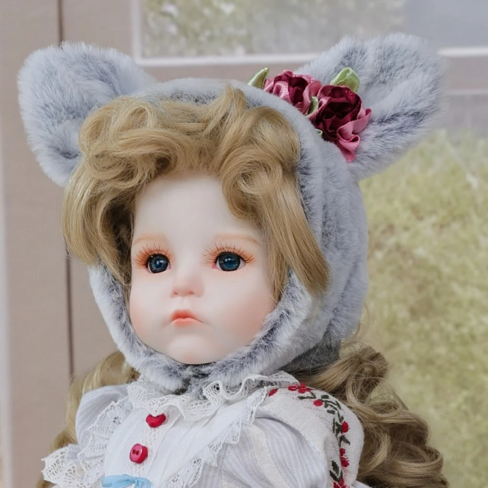 

Cloveray 13 inch Full Body Ceramic Realistic Thick Soup Porcelain Doll Super Cute Retro Ceramic Doll Dress Detachable Art Gift