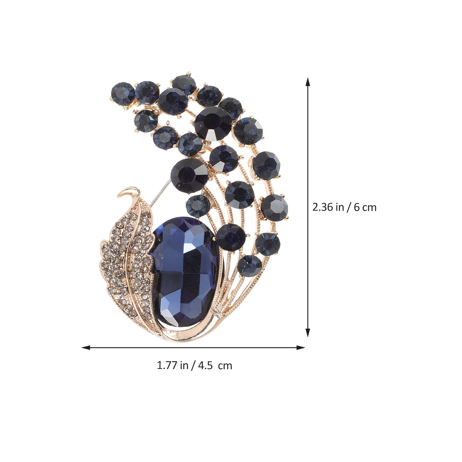 

Rhinestone Brooch Pin Crystal Lapel Pin for Women Special Parties Daily Life Attractive Eye Catching Brooches for Women