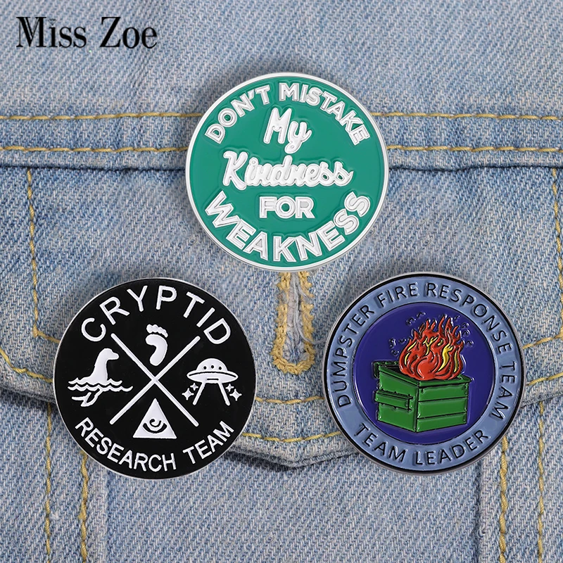 

DUMPSTER FIRE RESPONSE TEAM Enamel Pins Custom TEAM LEADER Brooches Lapel Badges Clothes Funny Jewelry Gift for Kids Friends