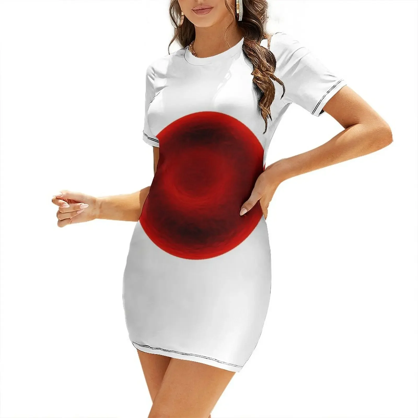 

Red blood cell Short-Sleeved Dress women formal occasion dresses Elegant gowns dress women summer 2025 Dress
