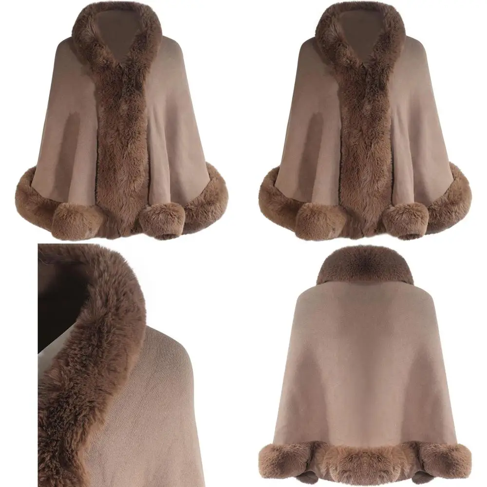 

Роскошная женская шаль из искусственного меха — теплая зимняя накидка