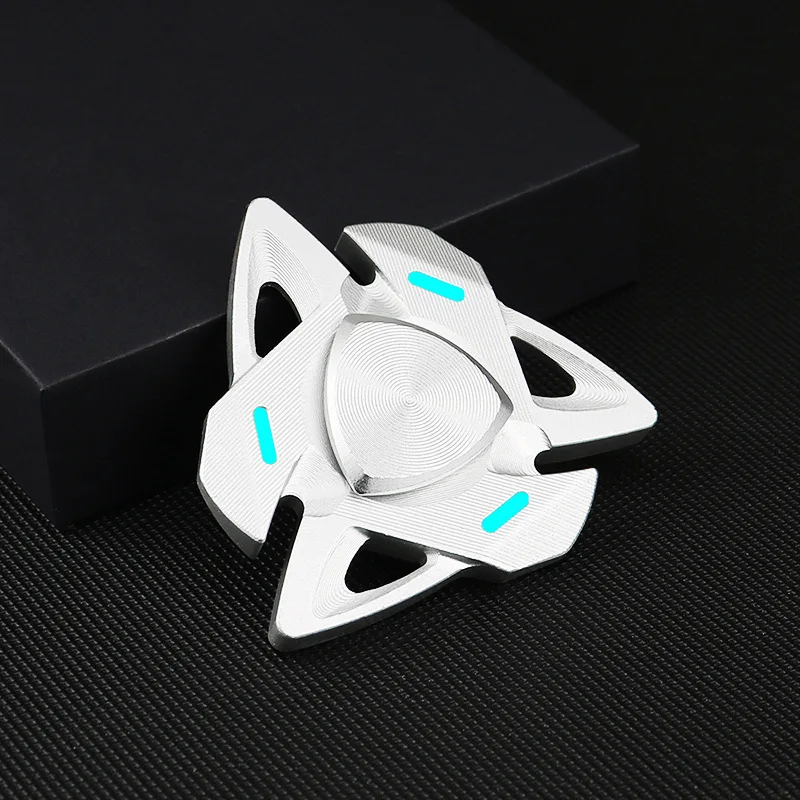 Luminous Shark Fidget Spinner Metal EDC zabawka antystresowa bączek żyroskop świecący uwaga i stężenie i lęk